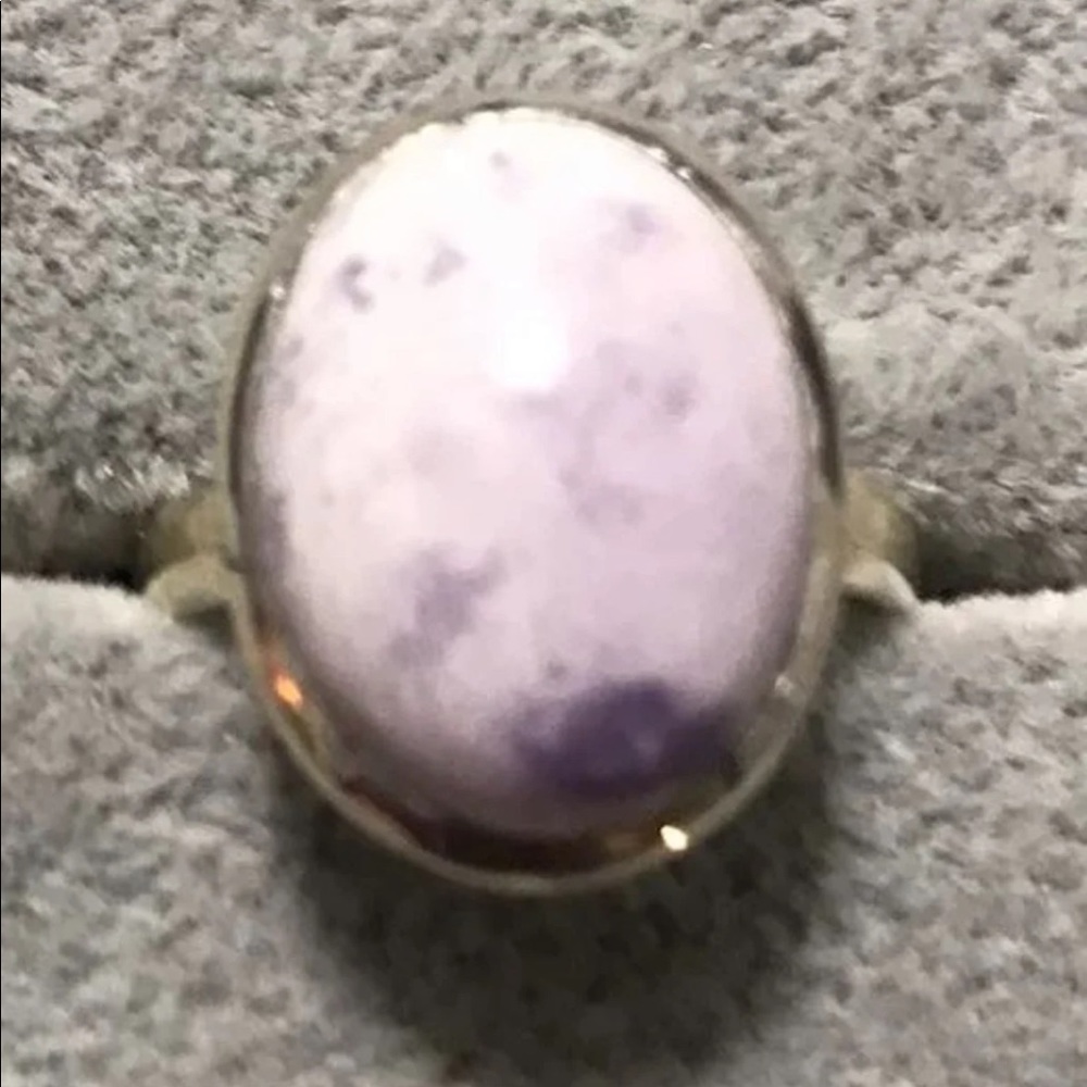 New Sterling Silver Adjustable Purple Genuine Utah Tiffany Stone Ring Size 9 Gem